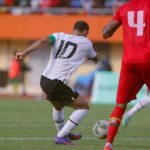 محمد صلاح أثناء تسجيله الهدف