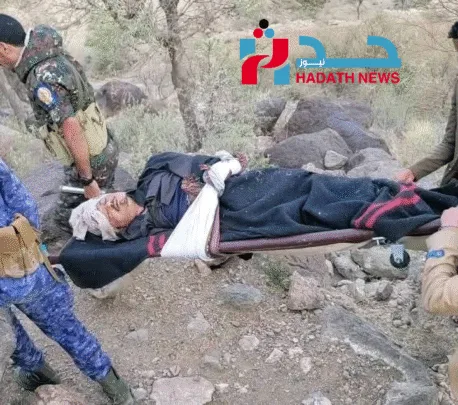 احد الفارين بعد اصابته 