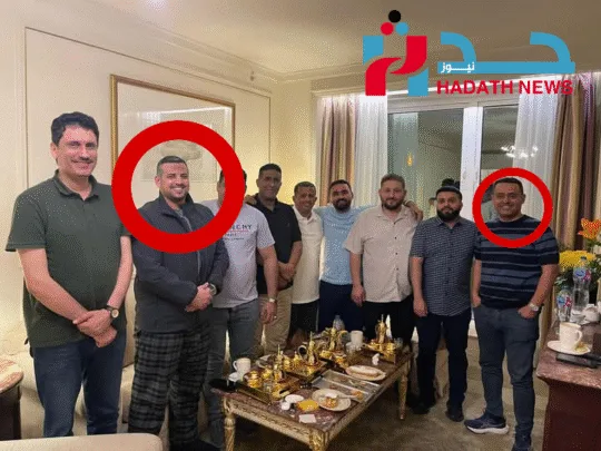 هاني الصيادي الى جانب الصحفي الرياضي بشير سنان 