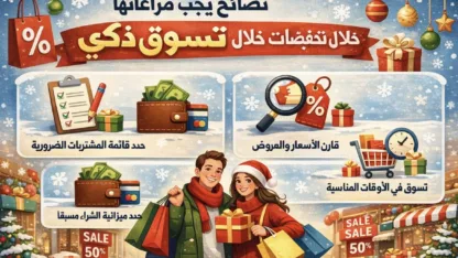 نصائح يجب مراعاتها لـ تسوق ذكي خلال تخفيضات نھایة العام نصائح يجب مراعاتها لـ تسوق ذكي خلال تخفيضات نھایة العام