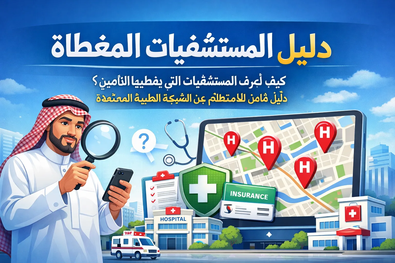 كيف أعرف المستشفيات التي يغطيها التأمين�...